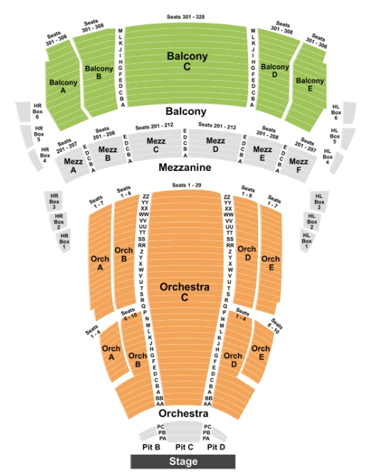 the buell theatre seating chart